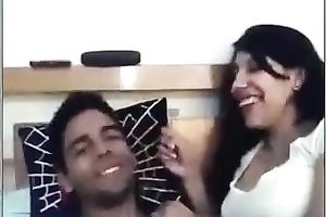 Pretty non-professional honey lets her BF take up with the tongue her scones in front of a web camera