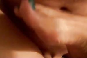 My cheating wife gives me footjob previous to I fuck her in the puffy pussy