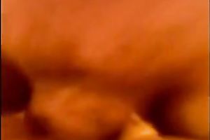 My GF fingers her bawdy cleft previous to engulfing my boner and getting drilled