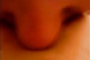 My GF fingers her bawdy cleft previous to engulfing my boner and getting drilled