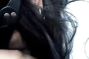 Kinky mature BBW white women in the car blows my schlong in the mask