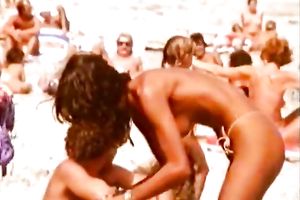 That is the naked beach in Ibiza full of excited European harlots