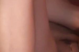 Classy Asian legal age teenager in glasses finger copulates her snatch like crazy