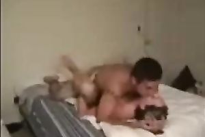 Girlfriend blowing and fucking me in ottoman on homemade sex episode