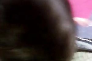 Brunette office gal shows her orall-service skills to me in POV episode