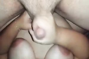 Redhead cute breasty white women strokes and eats my dick on POV home tape