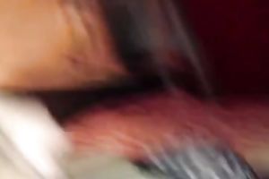 My chubby black cock sluts blows and receives her rock hard slit gangbanged deep