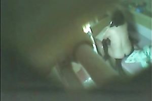 Peeking on my aged divorced older neighbour riding her sex doll