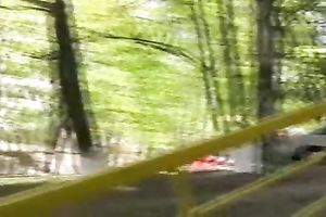 Teen Russian blond white bitch in public getting moist and constrained