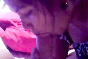 Stunning POV movie scene with my enjoyable dark brown ex GF engulfing my schlong