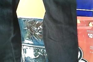 Mulatto babe in her hawt short petticoat acquires filmed on camera