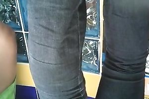 Mulatto babe in her hawt short petticoat acquires filmed on camera