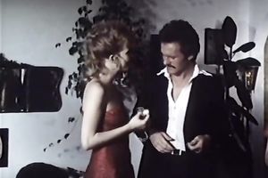 Horny golden-haired foul and her lusty brunette hair pal please 2 males