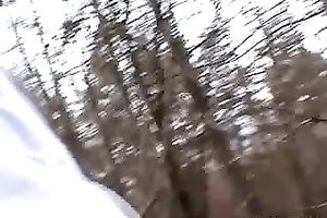 Cute Russian horny white wife outdoors feels hungry for a jock
