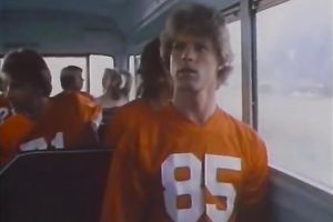 Charming golden-haired amateur wife gives head to a sportsman in a bus