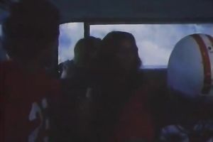Charming golden-haired amateur wife gives head to a sportsman in a bus
