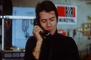 Retro blond housewife receives her boobs massaged by her maid