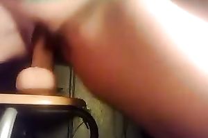 Incredible homemade solo with me riding a realistic sextoy