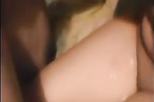 Juggy dark brown sucks and rides my dong and lets me cum on her bra buddies