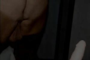 This tranny hooker can't live without to fuck her booty with her sex tool