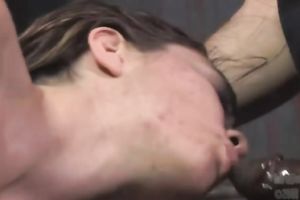 Hot BDSM movie scene with tattooed dark-haired cutie Dakoda