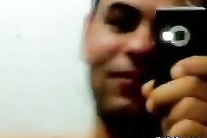 Taping my curvy Latina babe's large wazoo and giving a kiss her on phone