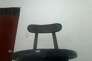 Finger-fucking my nice-looking oiled vagina in front of a web camera