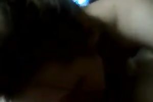 Hungry whore with tiny scoops treats my schlong like it's gold