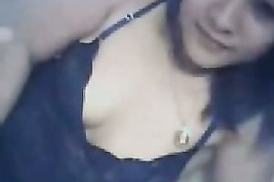 Erotic homemade solo with me flashing my natural Asian breasts