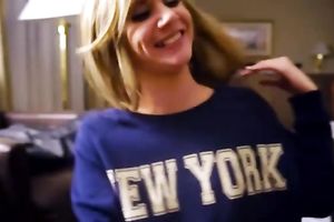 My miniature tittied girlfriend sucks like pro but gives awful titjob