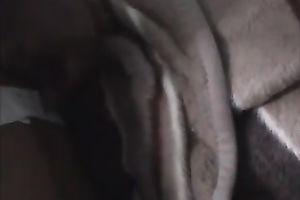 Curly haired Indian skank is showing off her natural tits