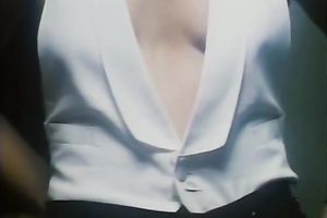 Steamy FFM three-some action with hairy dark brown playgirl and golden-haired playgirl