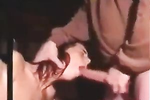 Spoiled bimbo masturbates for her guy and then goes down on him