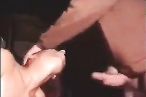 Spoiled bimbo masturbates for her guy and then goes down on him