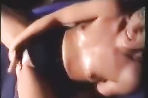 Spoiled bimbo masturbates for her guy and then goes down on him