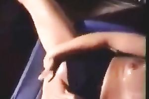 Spoiled bimbo masturbates for her guy and then goes down on him