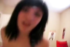 Playful brunette honey with gracious body enjoys foreplay