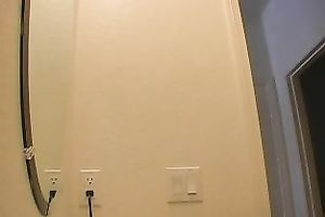Redhead legal age teenager playgirl in the bath putting her makeup on