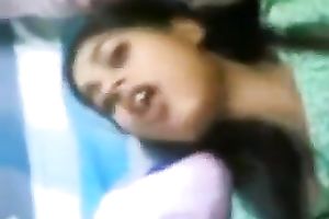 Dissolute Indian doxy receives her snatch licked and gives oral-service