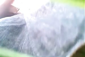 Check out sexy upskirt view of large dark a-hole on dilettante movie