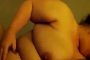 SSBBW hawt white slutwife blows my diminutive dick in her apartment