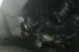 Super excited lalin girl dark brown girlfriend sucks knob