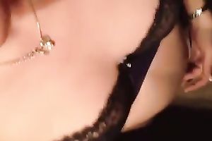 Jerking off and cumming on the flat billibongs and brassiere of my slutty wife