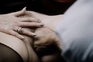 Horny older with fair hair bonks an desirous man in cowgirl style