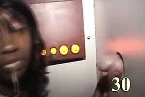 Uninhibited ebon doxy sucks white cock in brilliance gap episode