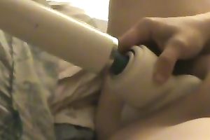 I love to tickle my twat with my strong Hitachi wand
