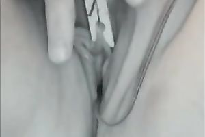 Solo movie scene with me masturbating my twat with a clothespeg