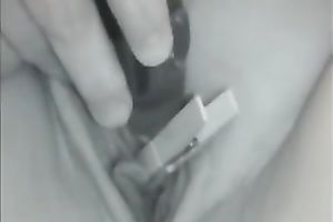 Solo movie scene with me masturbating my twat with a clothespeg