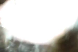 Curly haired slut knows how to give worthy head in front of a camera