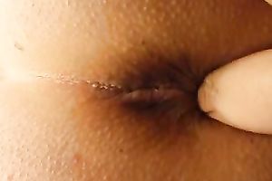 I masturbate my appetizing chocolate hole with finger